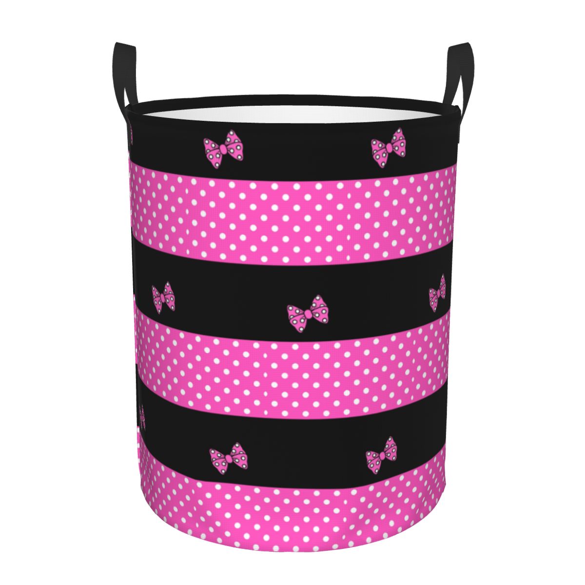 Kids Toys Basket - Keranjang cucian kustom Pink Minnie Polkadots,