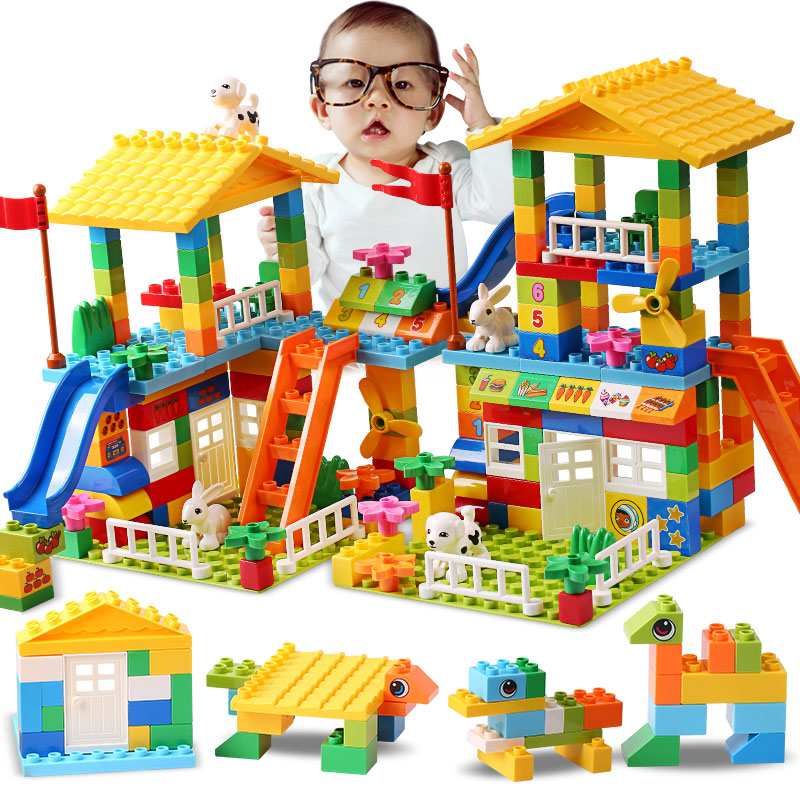 Marble Run Set - Blok Atap Partikel Besar Rumah Kota