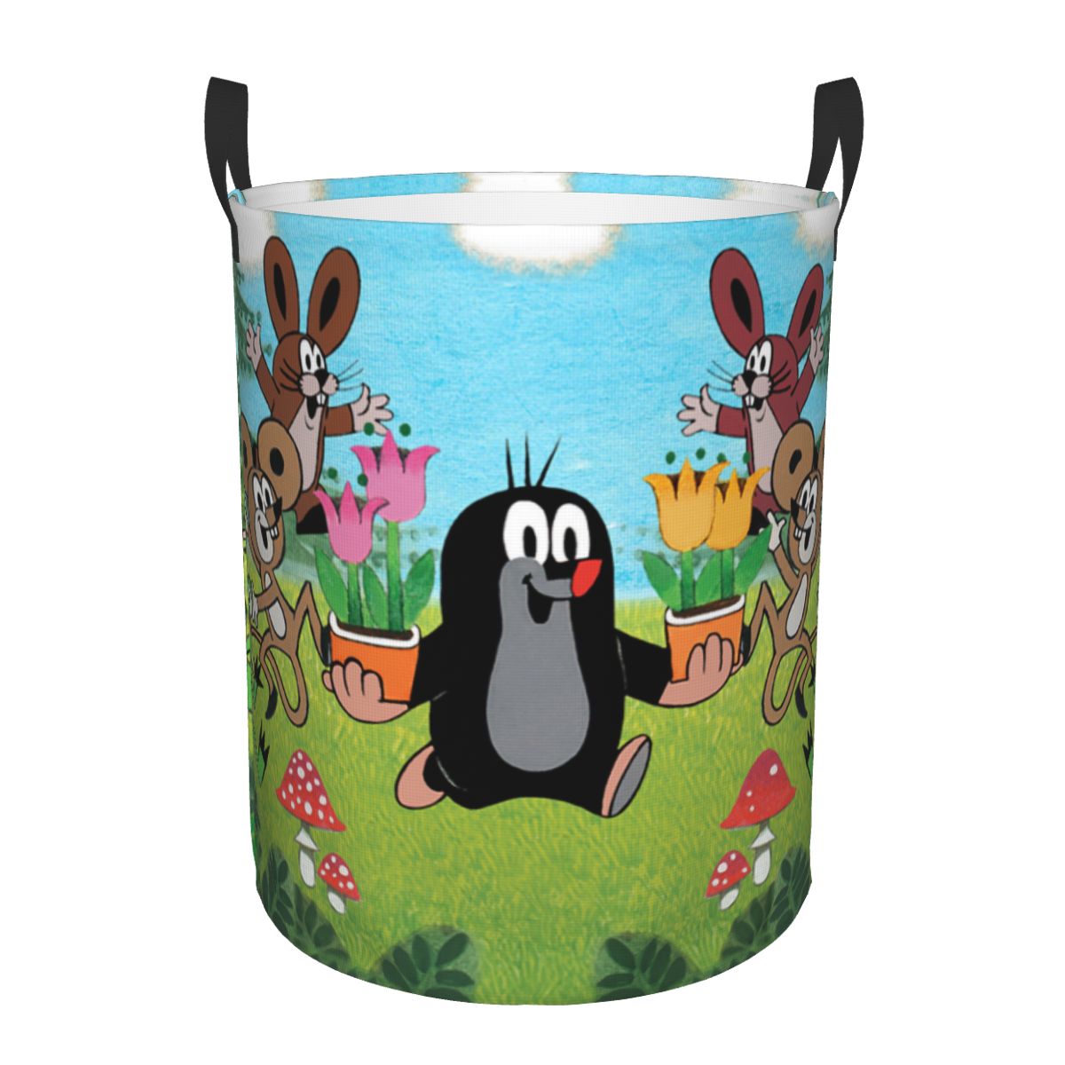 Kids Toys Basket - Happy Mole keranjang cucian dapat dilipat,