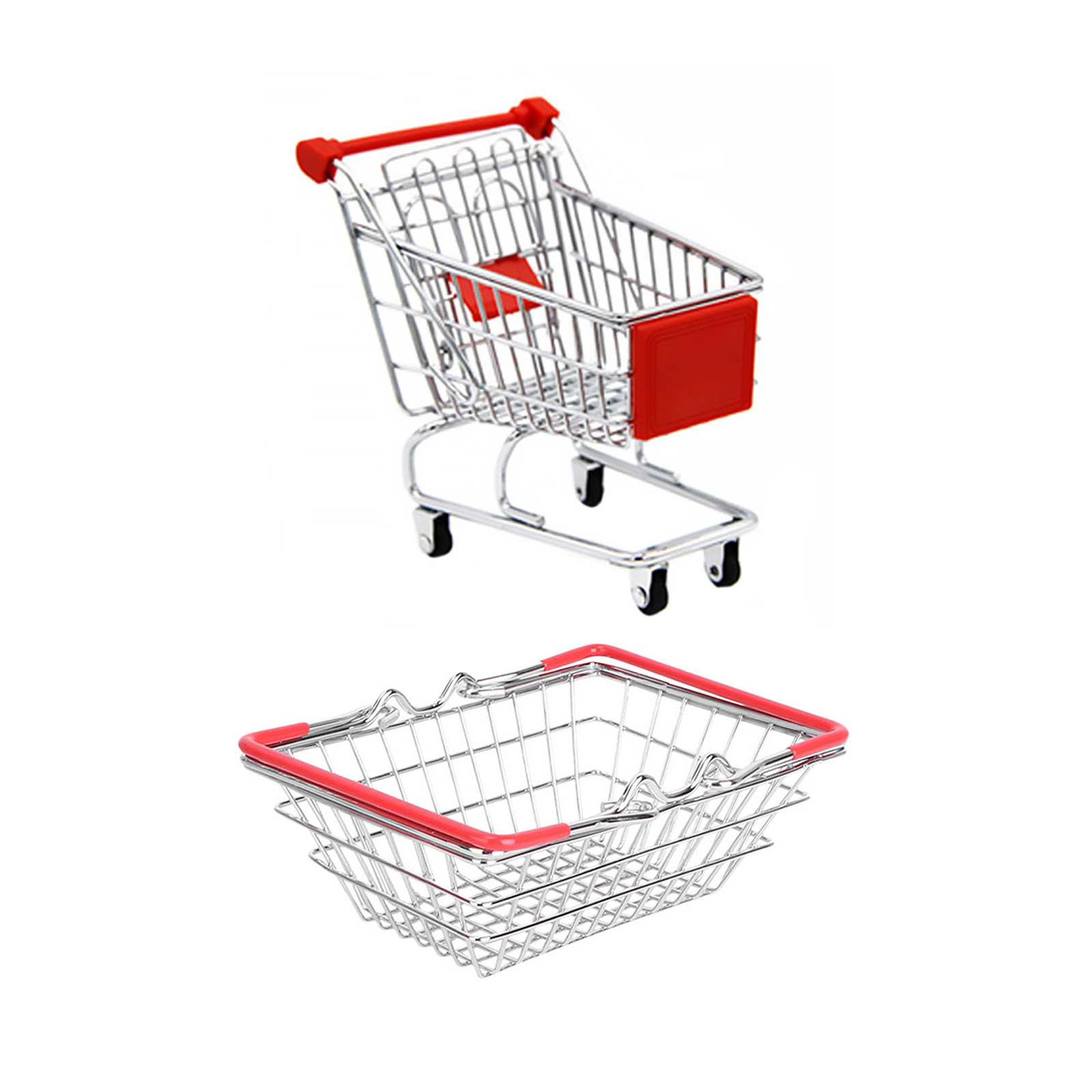 Kids Toys Basket - 1Set Keranjang Belanja Anak-anak, Kereta Belanja