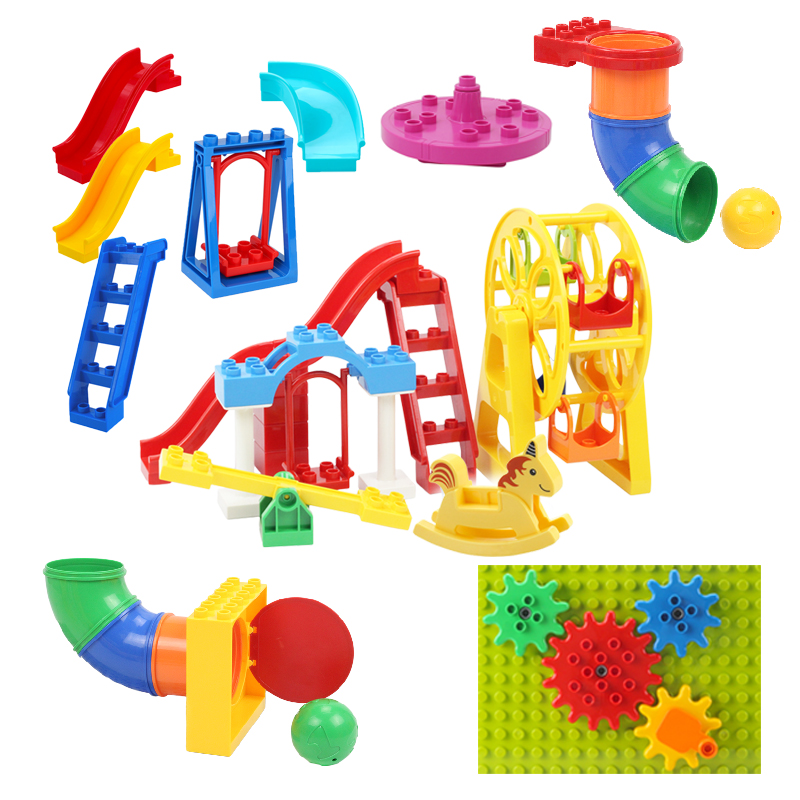 Marble Run Set - Blok bangunan besar bagian pipa taman