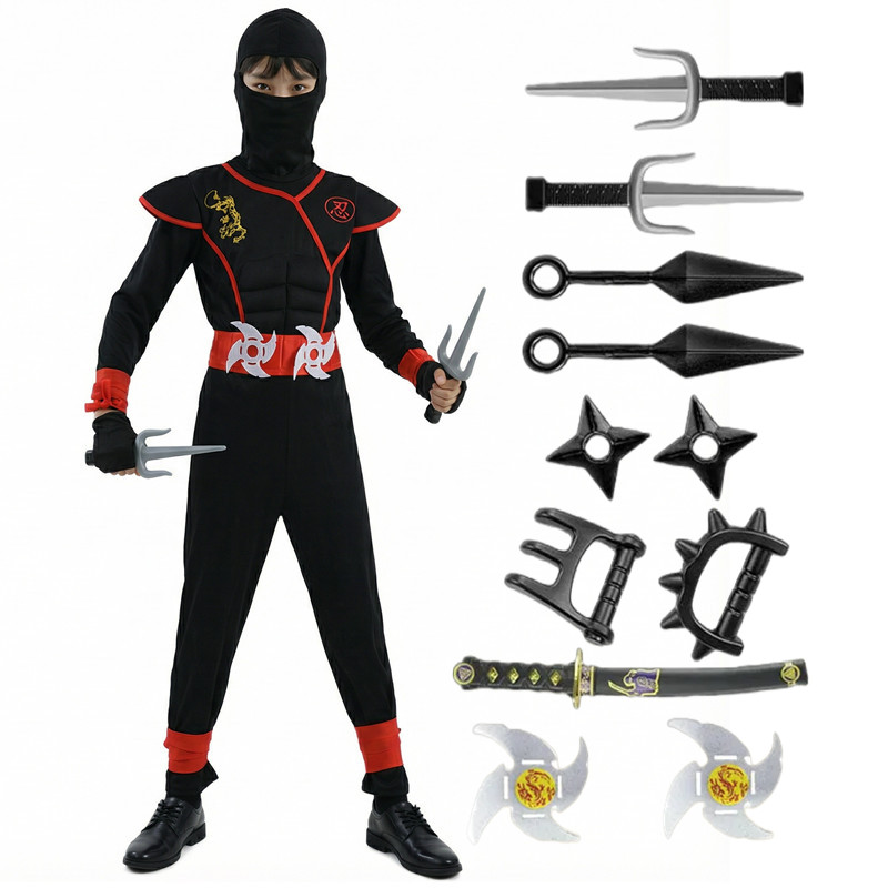Kostum Ninja Hitam dan Biru un - Kids Toys Japan ulasan dan harga