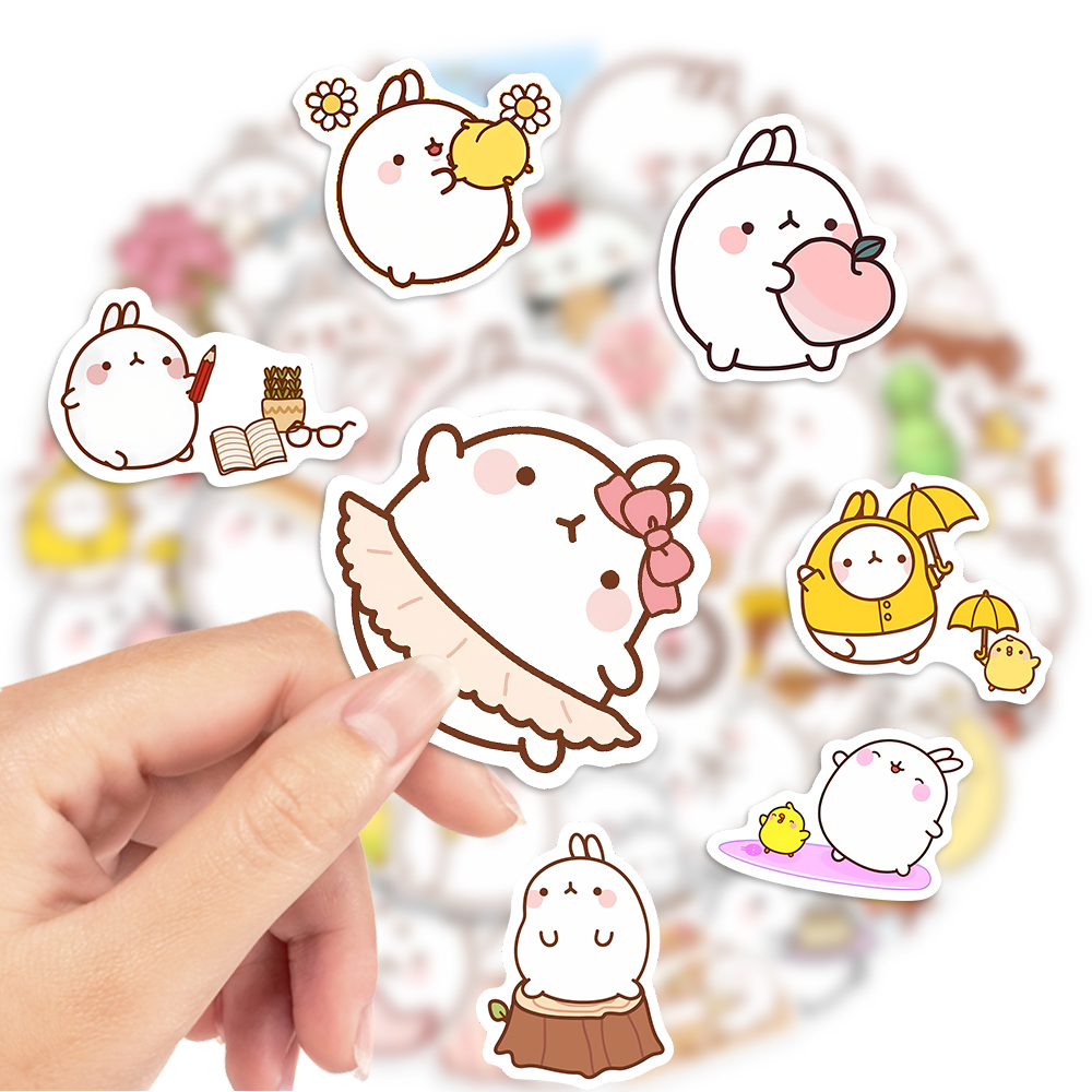 Stiker kartun kelinci gemuk lu - Kids Toys Laptop ulasan dan harga