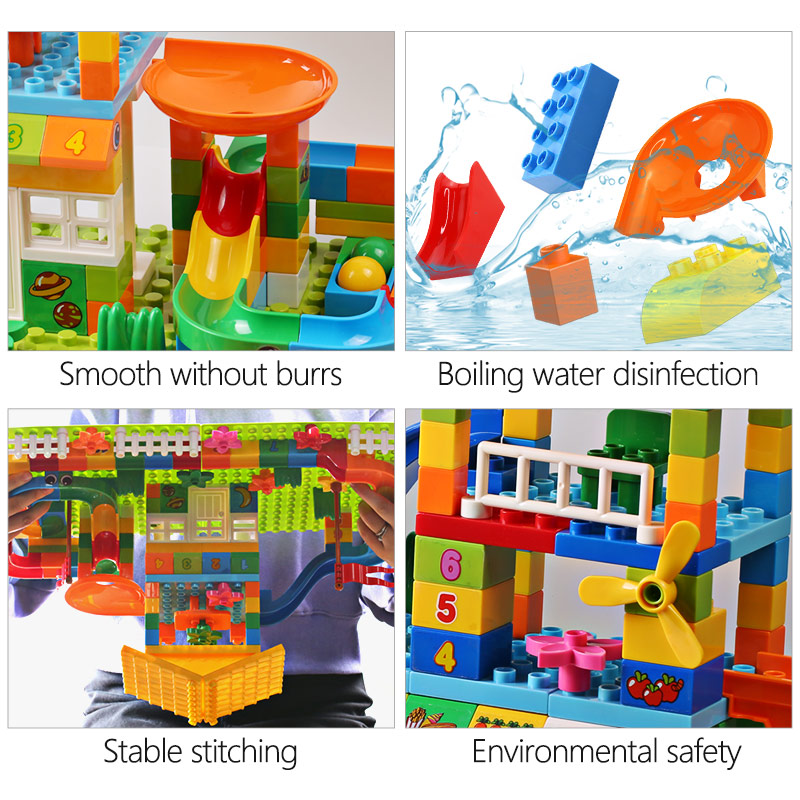Blok Atap Partikel Besar Rumah - Marble Run Set ulasan dan harga