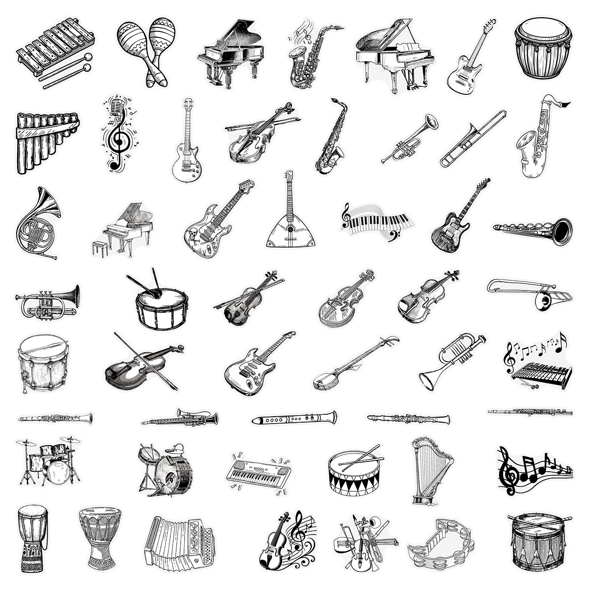 10/50 Buah Alat Musik Hitam da - Kids Toys Laptop ulasan dan harga