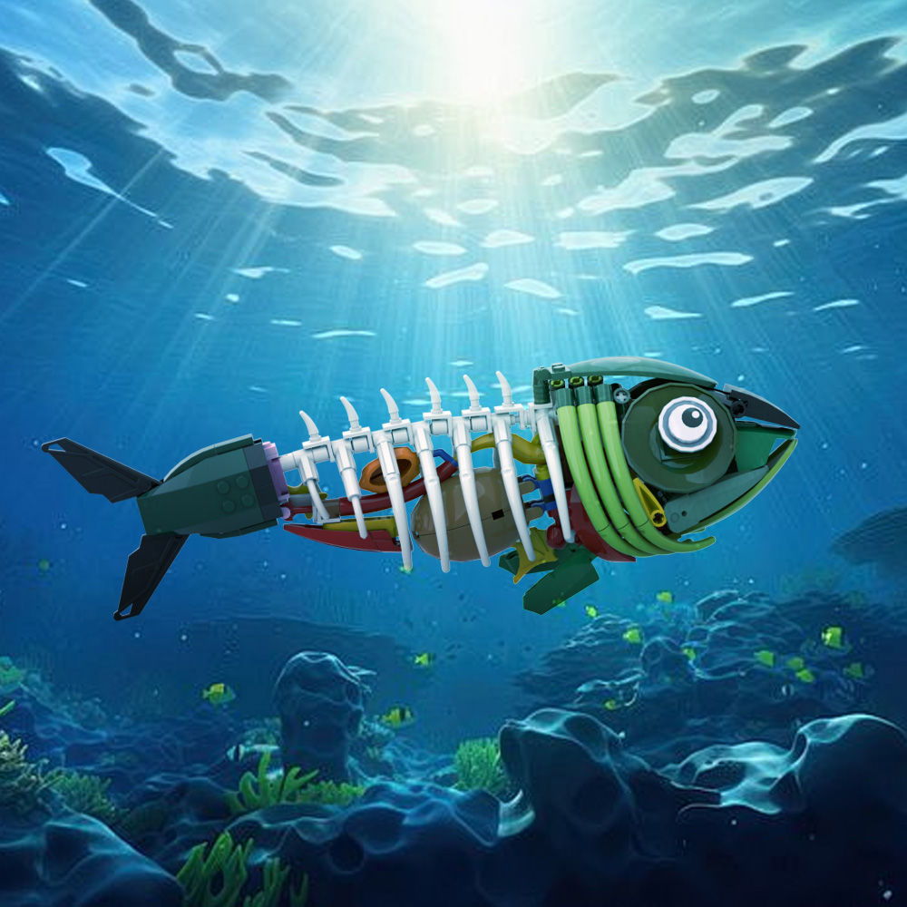 MOC Blok Bangunan Model Ikan Z - Kids Zombie Toys ulasan dan harga