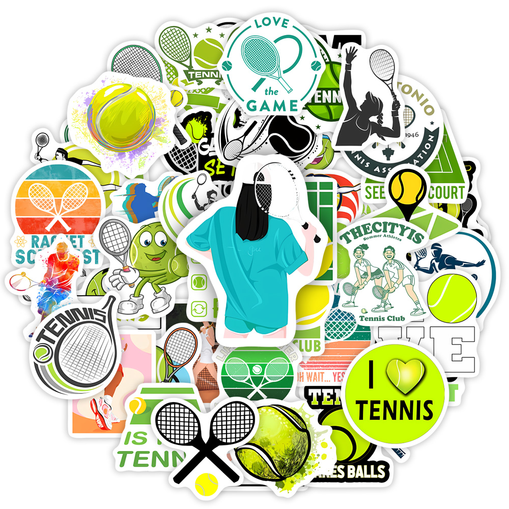 Stiker pecinta tema tenis DIY, - Kids Toys Laptop ulasan dan harga