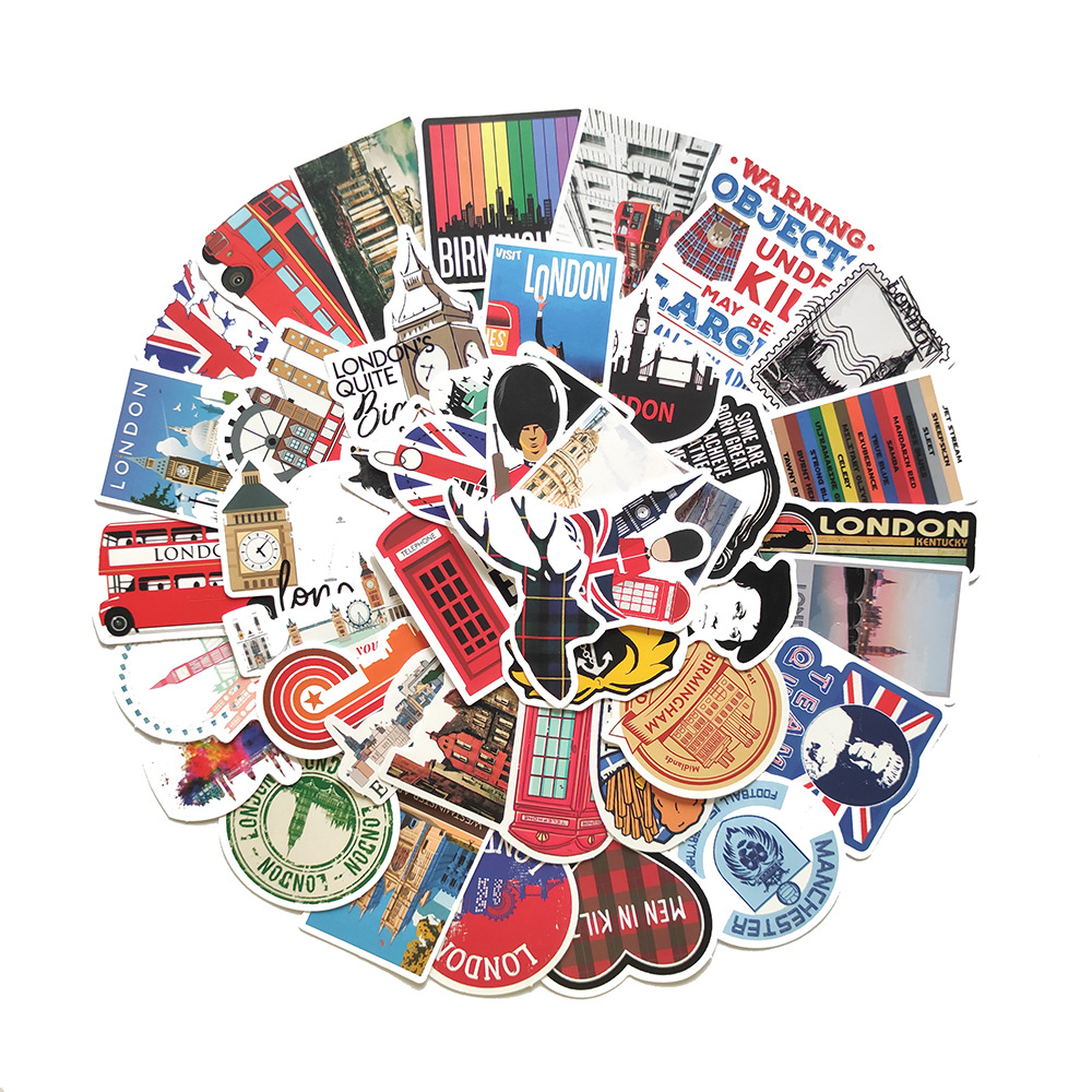 50 Buah Stiker London Inggris  - Kids Toys London ulasan dan harga
